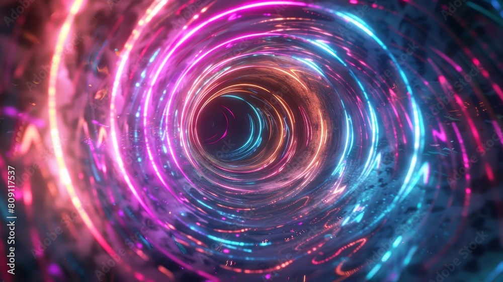 The image is a glowing tunnel of vibrant colors. It is a mesmerizing and awe-inspiring sight. The image is a glowing tunnel of vibrant colors. It is a mesmerizing and awe-inspiring sight.