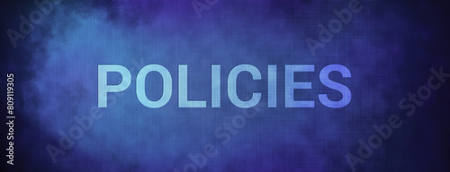Polices isolated on fabric blue banner background abstract