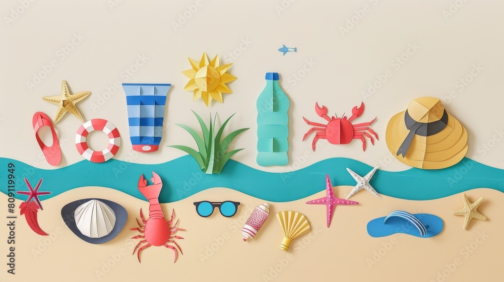 beach accessories on the beach beach accessories on the beach