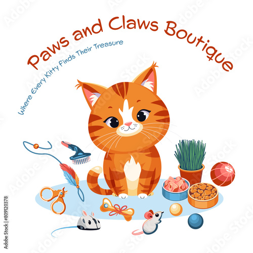 Modern vector concepts for website - cat accessories boutique (ID: 809120378)