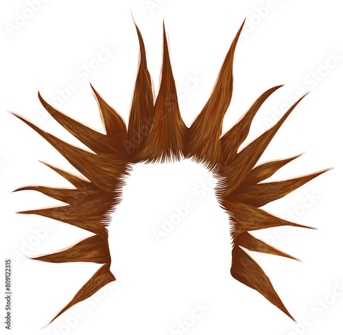 shaggy man hairstyle red  colour.beauty style.high hair styling .
