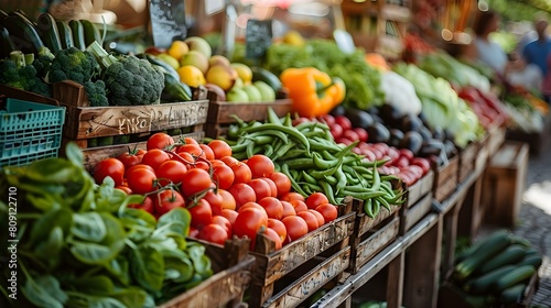 Vibrant Farmer s Market Showcasing Locally Grown Sustainable Produce for Eco Conscious Consumers