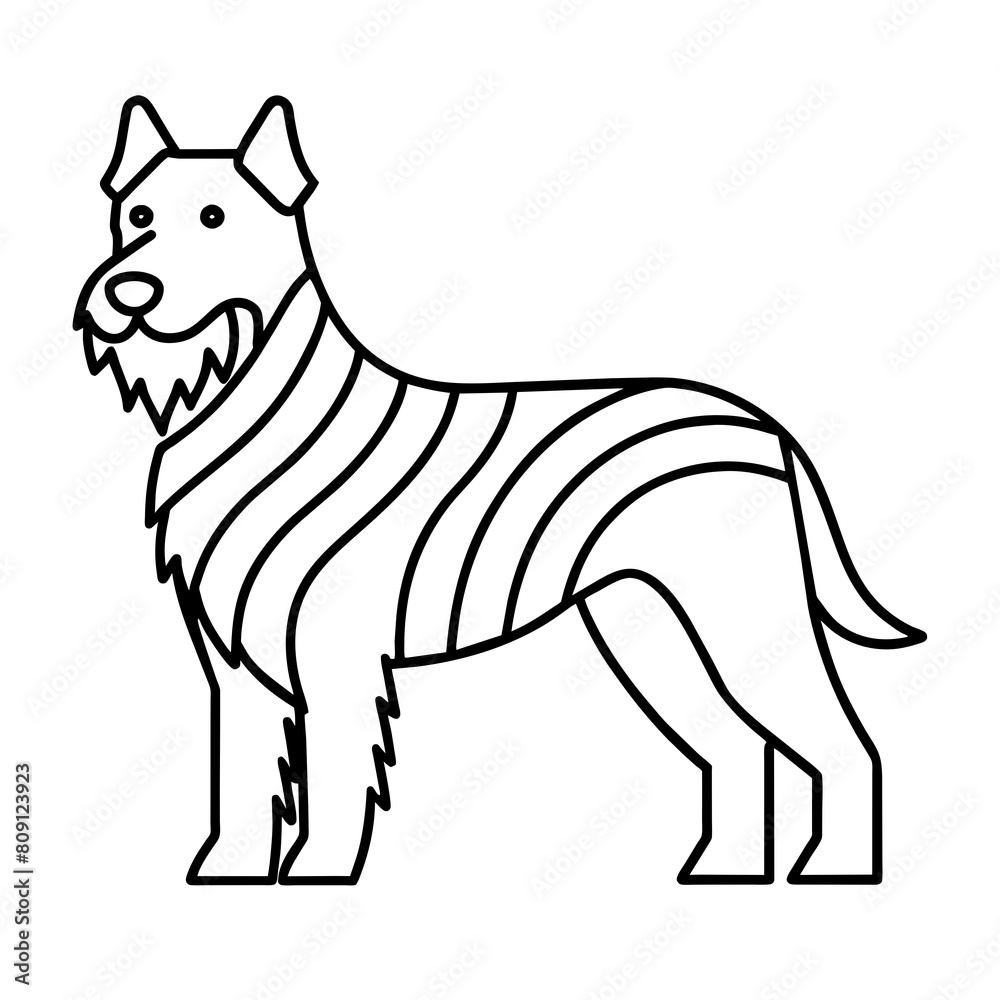 Vector Black and White Illustration of a Dog, Capturing the Character of Canine Companions in a Simple, Minimalist Style. Perfect for Pet Care Guides, Veterinary Resources, or Animal-themed Designs Vector Black and White Illustration of a Dog, Capturing the Character of Canine Companions in a Simple, Minimalist Style. Perfect for Pet Care Guides, Veterinary Resources, or Animal-themed Designs