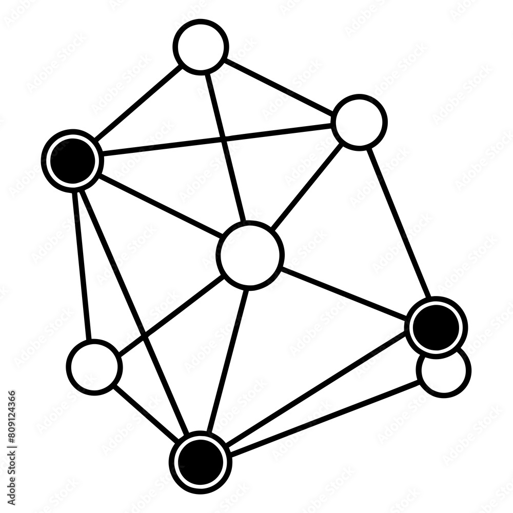Vector Black and White Network Connection Icon on White Background for Connectivity, Indicating Internet Access and Data Transmission Vector Black and White Network Connection Icon on White Background for Connectivity, Indicating Internet Access and Data Transmission