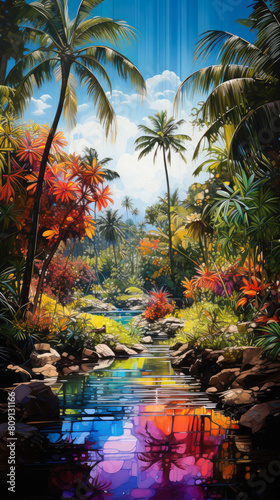 Tropical Escape  Vibrant colors  Framing  Adventure