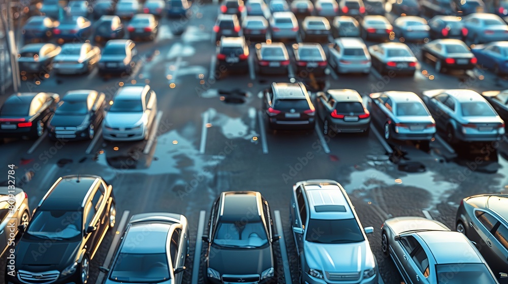 Obraz premium A car driving on a road. 