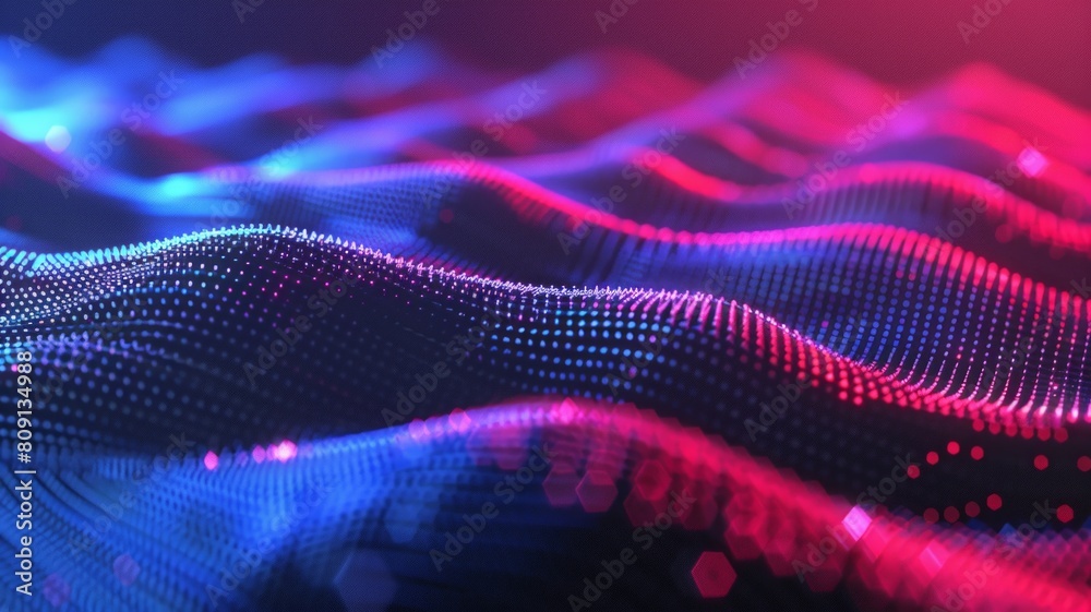 abstract technology particles mesh background.