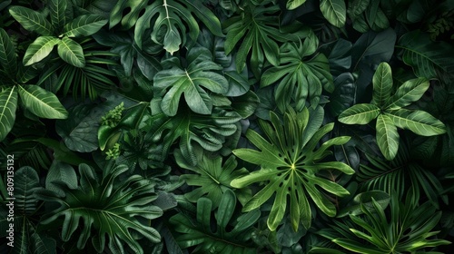 A green leaves texture background.