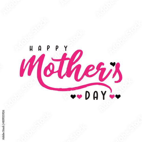 Happy Mother's Day vector with pink colour