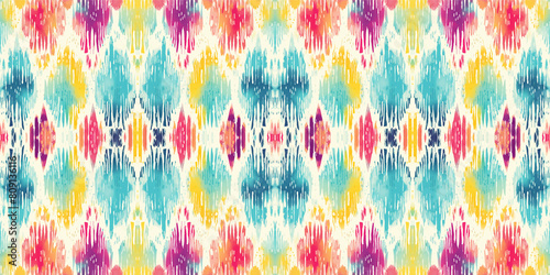 Seamless batik pattern Seamless tribal batik pattern and Seamless colorful pattern resemble ethnic boho  Aztec and ikat styles.designed for use in wallpaper fabric curtain carpet Batik Embroidery