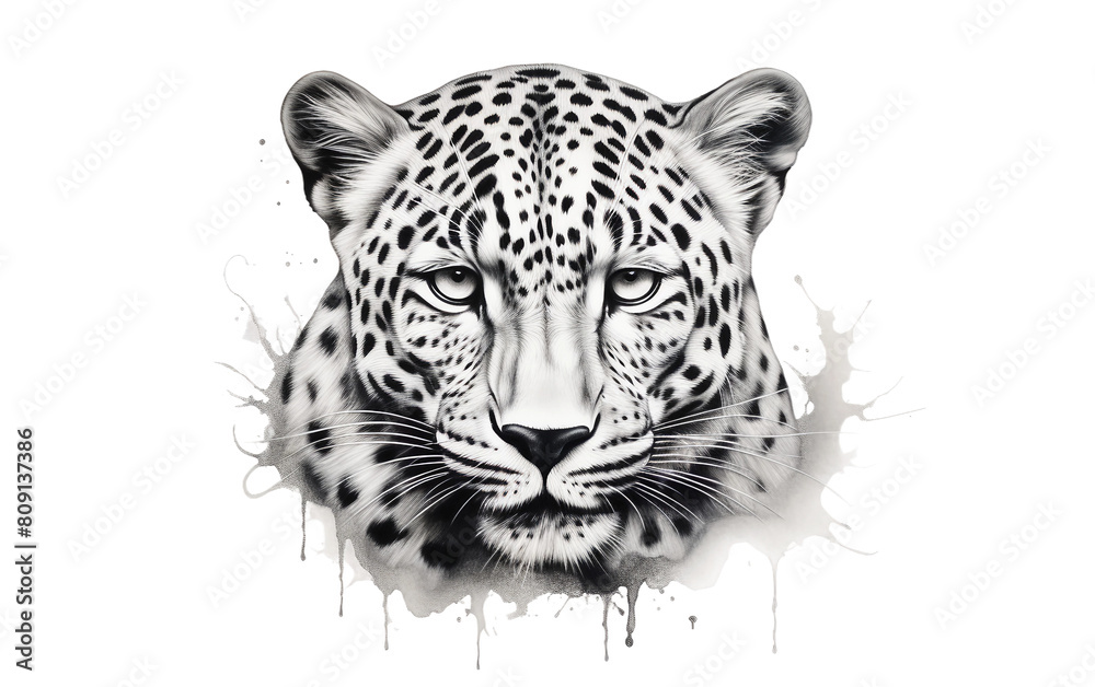 white tiger isolated in front of camera white tiger isolated in front of camera