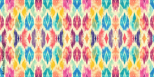 Seamless batik pattern,Seamless tribal batik pattern,and Seamless colorful pattern resemble ethnic boho, Aztec,and ikat styles.designed for use in wallpaper,fabric,curtain,carpet,Batik Embroidery