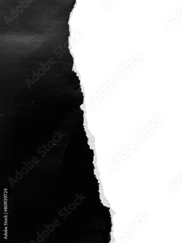 Papel rasgado transparente. Detalhe elemento gráfico. rasgar, com fundo transparente. Estilo retrô, vintage, antigo. Desgin. preto e branco. Sombra suave.