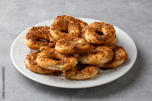 Turkish Bagel with sesame s...