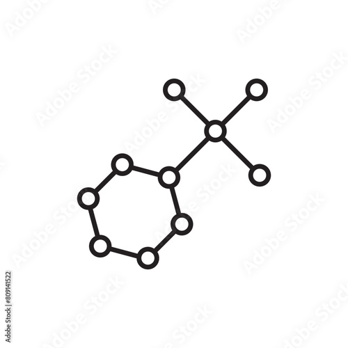 Fotografie Amino Acids icon design with white background stock illustration