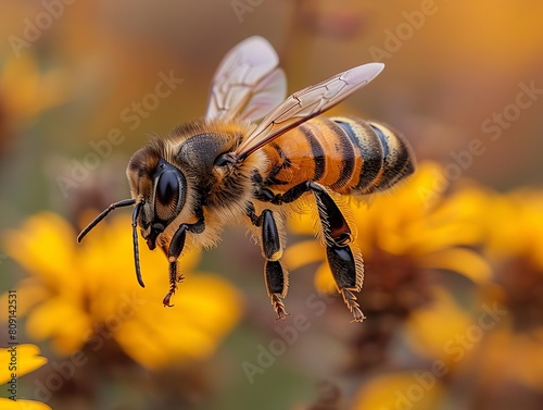 Bee performing a waggle dance photo