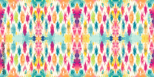 Seamless batik pattern,Seamless tribal batik pattern,and Seamless colorful pattern resemble ethnic boho, Aztec,and ikat styles.designed for use in wallpaper,fabric,curtain,carpet,Batik Embroidery