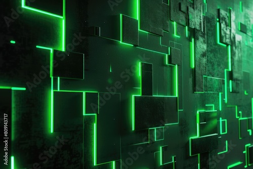 Green Gradient Extravaganza: Radiant Rectangles