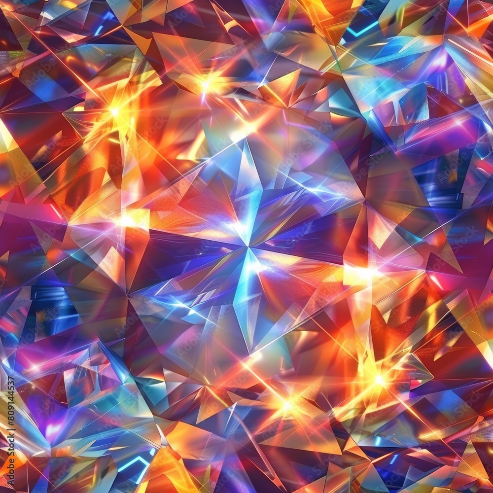 A colorful, abstract image of a diamond with bright colors A colorful, abstract image of a diamond with bright colors