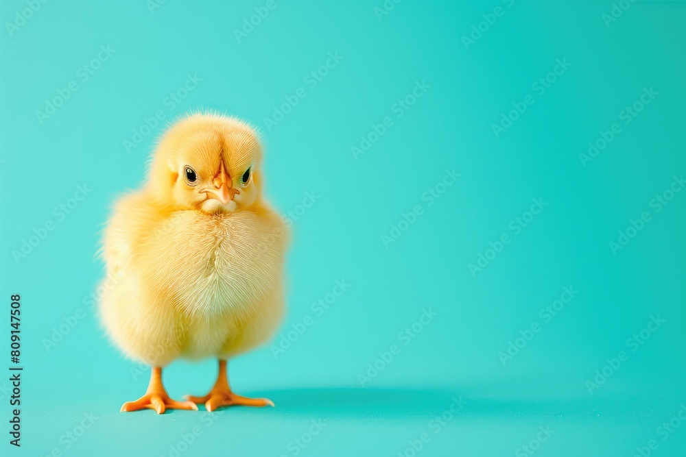 Adorable Feathered Friend on Vibrant Background Adorable Feathered Friend on Vibrant Background