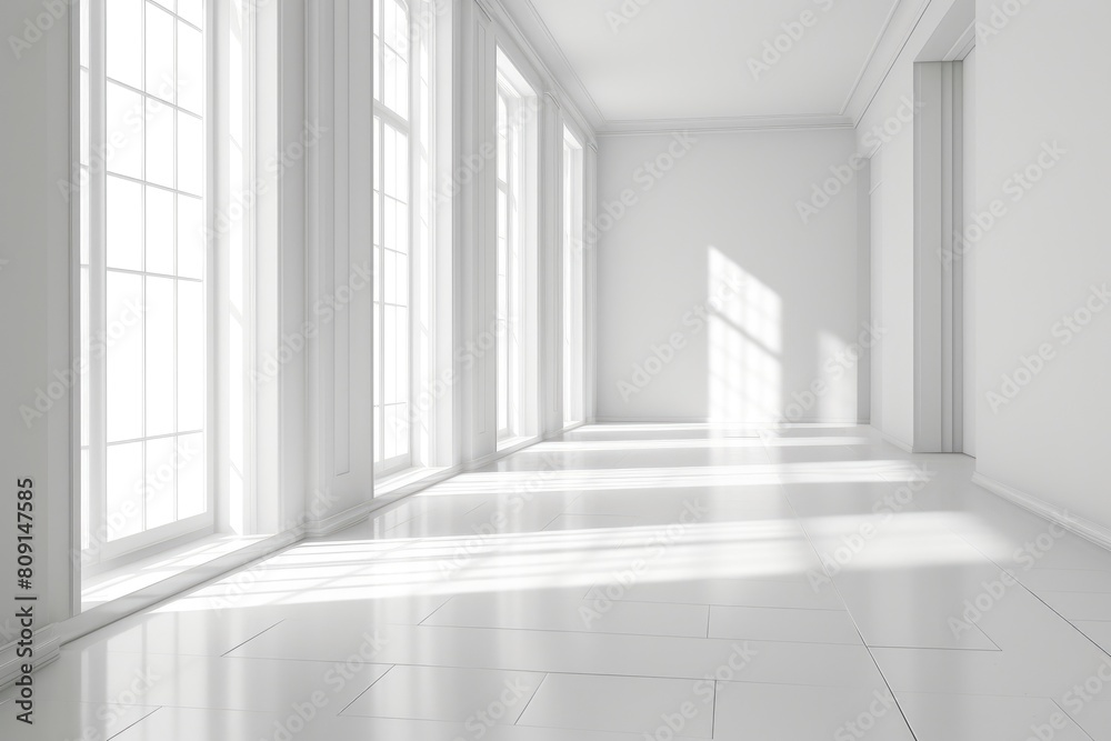 Fototapeta premium Pure Serenity: Embracing White Space