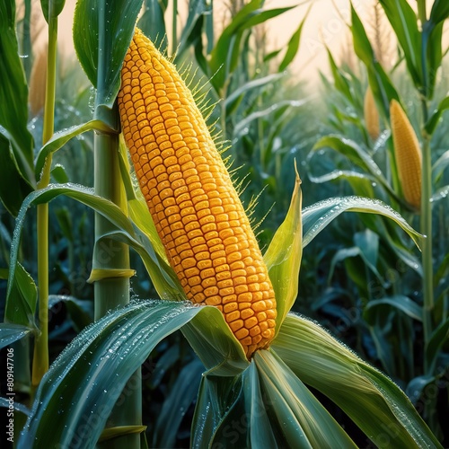 Corn on the corb field nature agriculture concept environment