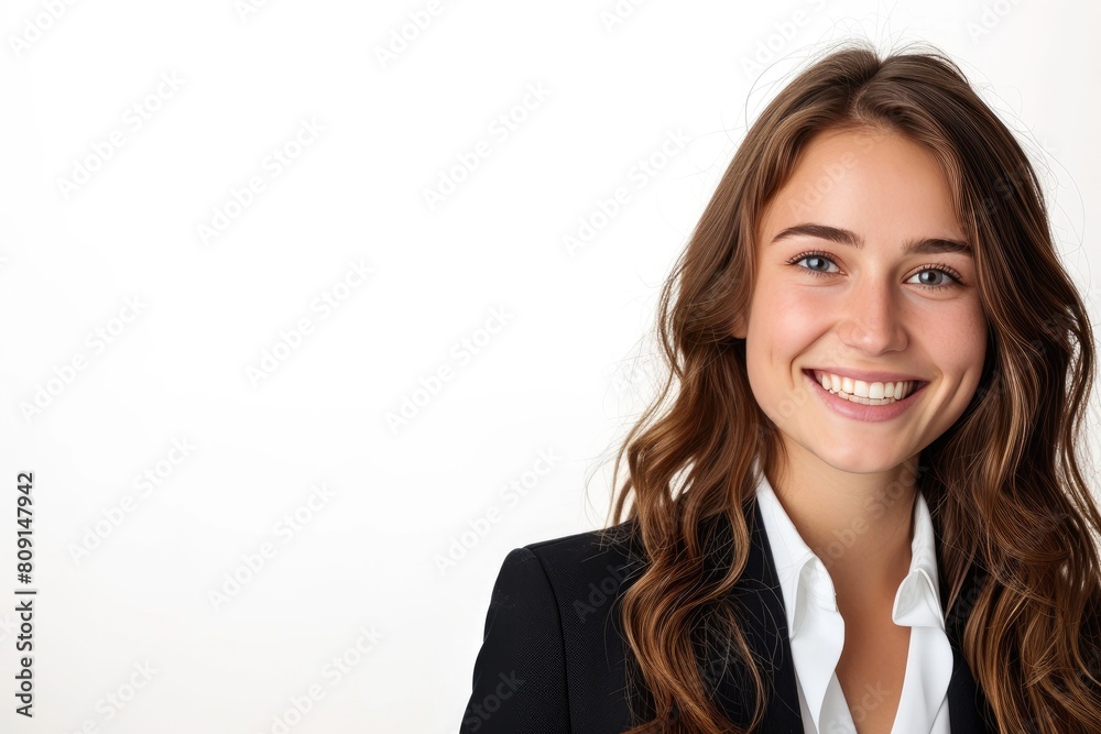 Cheerful Business Lady Embracing Success Cheerful Business Lady Embracing Success