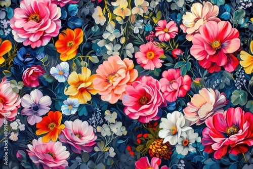 Floral Fantasia: Detailed and Colorful Backgrounds