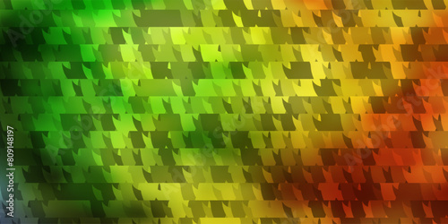 Light Multicolor vector background with triangles.