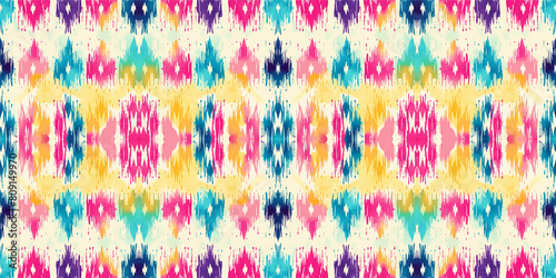Seamless batik pattern,Seamless tribal batik pattern,and Seamless colorful pattern resemble ethnic boho, Aztec,and ikat styles.designed for use in wallpaper,fabric,curtain,carpet,Batik Embroidery