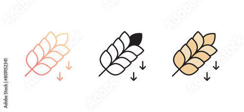 Low Carb icon design with white background stock illustration