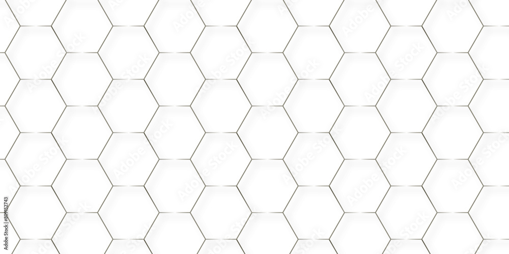 Abstract pattern with hexagonal white and gray technology line paper background. Hexagonal 3d vector grid tile and mosaic structure mess cell. white and gray hexagon honeycomb geometric copy space. Abstract pattern with hexagonal white and gray technology line paper background. Hexagonal 3d vector grid tile and mosaic structure mess cell. white and gray hexagon honeycomb geometric copy space.
