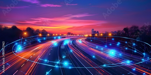 Intelligent highway system in the UK with advanced traffic management technology. Concept Smart Infrastructure, Traffic Management Technology, Road Safety, Intelligent Highways, UK Developments