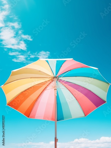 Colorful umbrella Background. Summer Background Design.