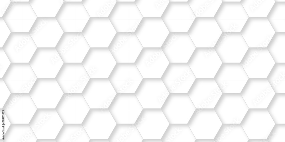 Abstract pattern with hexagonal white and gray technology line paper background. Hexagonal 3d vector grid tile and mosaic structure mess cell. white and gray hexagon honeycomb geometric copy space. Abstract pattern with hexagonal white and gray technology line paper background. Hexagonal 3d vector grid tile and mosaic structure mess cell. white and gray hexagon honeycomb geometric copy space.
