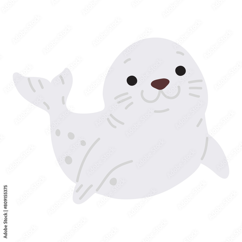 Vector illustration cute doodle seal for digital stamp,greeting card,sticker,icon,design Vector illustration cute doodle seal for digital stamp,greeting card,sticker,icon,design
