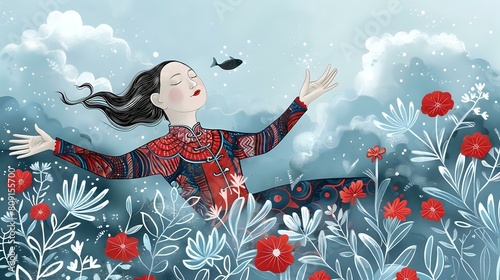Joyful Stimulation: Woman Finding Bliss through Sensory Integration for Relaxation