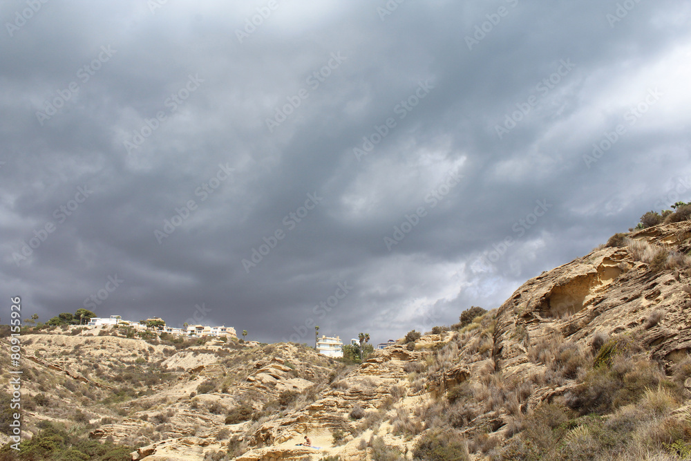 clouds over the mountains