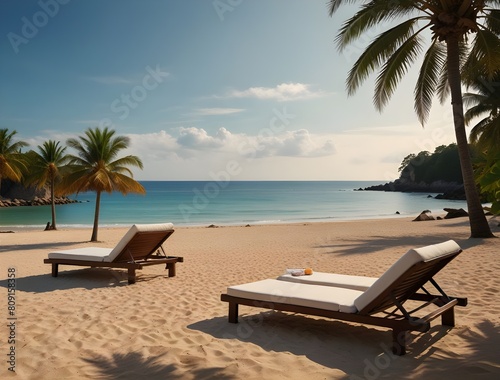 Default_Wonderful_beach_scenery_palms_and_sun_beds_with_sea_v_1.jpg © Mohsin