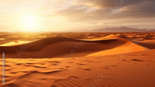 Stunning desert landscape at sunset