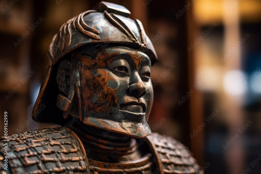 Detailed ancient warrior helmet sculpture Detailed ancient warrior helmet sculpture