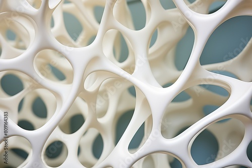 Complex Cellular membrane structure closeup. Porous stomate slice vascular pattern. Generate Ai