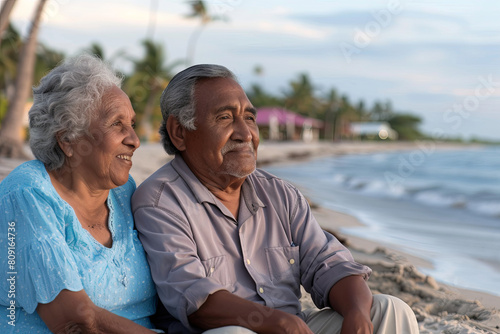 Senior Couple Sitting On Beach Together  © Fabio