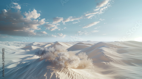 there is a large amount of sand in the desert with a sky background photo