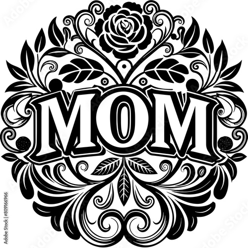 Mom Typography Design vector illustration