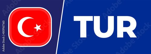 turkey national flag designed for Europe football championship in 2024
