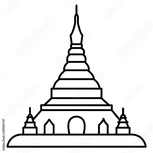 Temple vector illustration