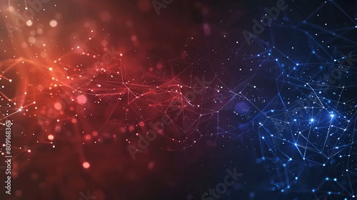 abstract technology particles mesh background.