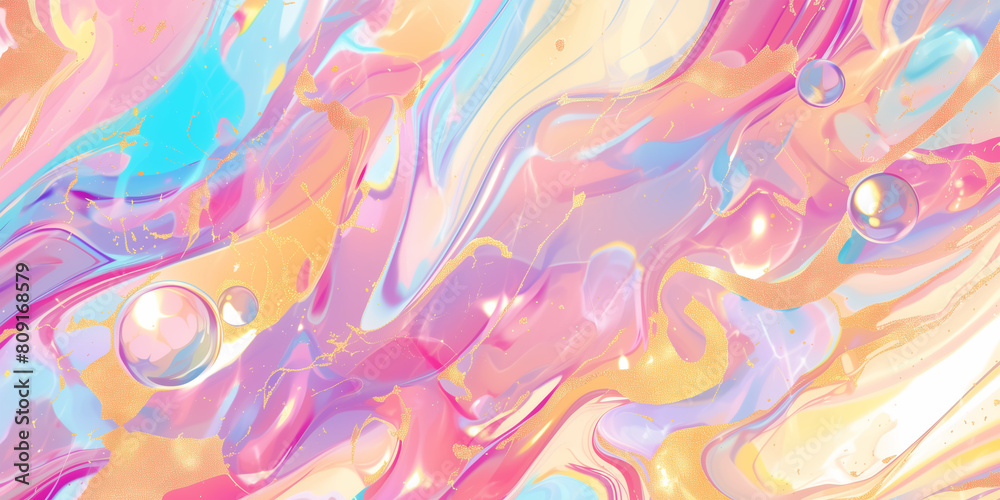 Fototapeta premium Glitter pop background with colorful marble pattern