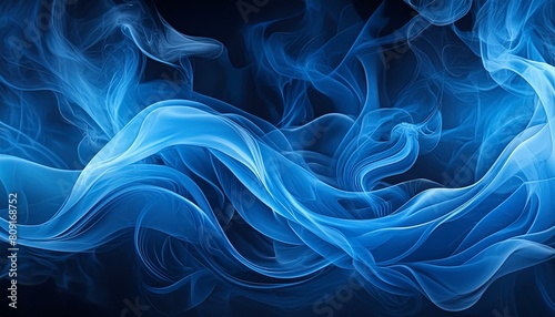 Nocturnal Nebulae: Blue Smoke Embrace of Darkness